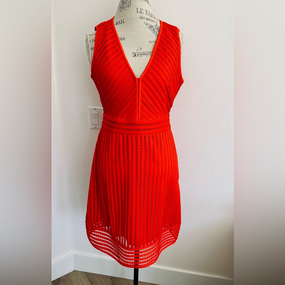 J. Crew Women’s Fully Lined Red Lace Dress . Size 8